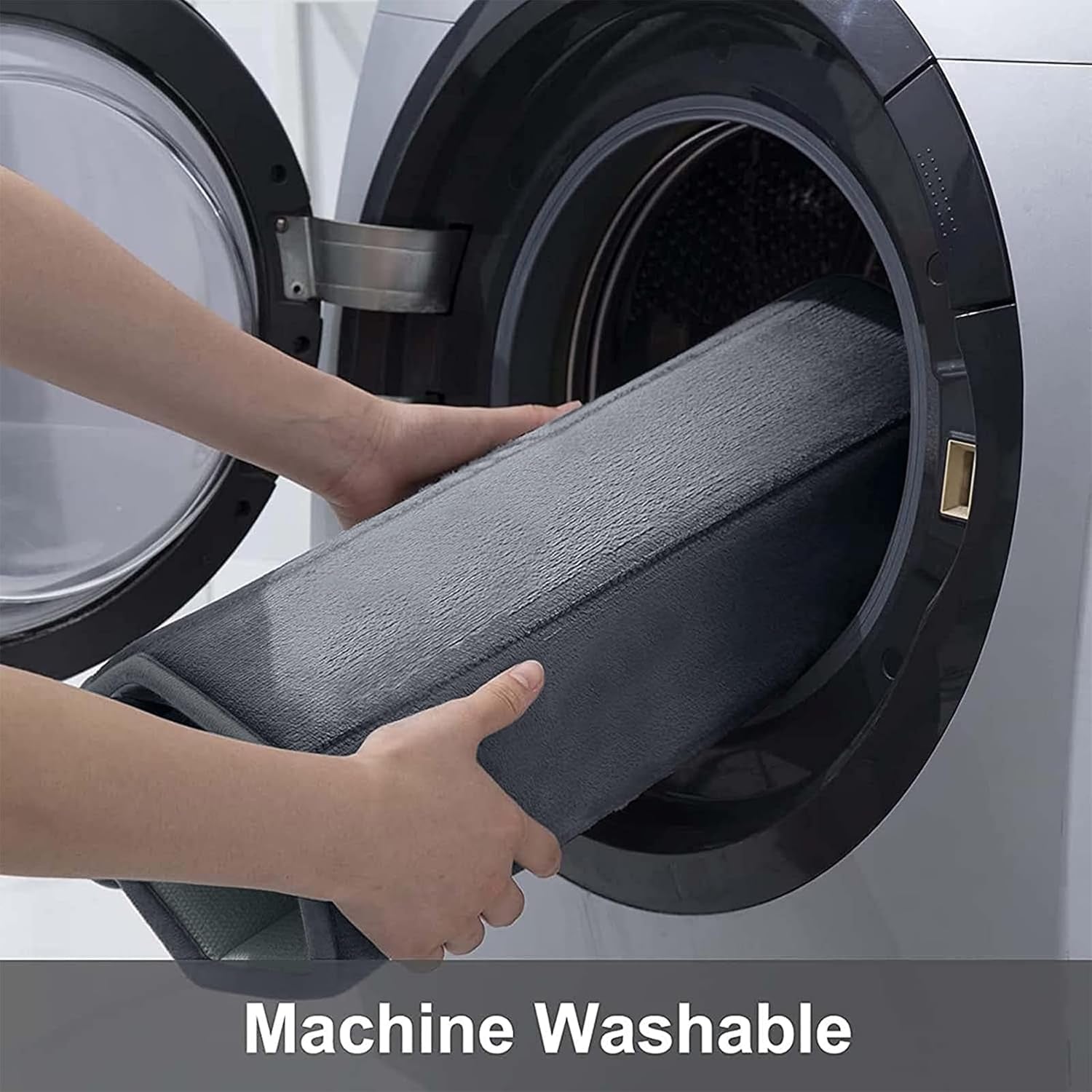 Memory Foam Soft Bath Mats - Non Slip Absorbent Bathroom Rugs Extra Large Size Runner Long Mat for Kitchen Bathroom Floors 24" X 70", Dark Grey