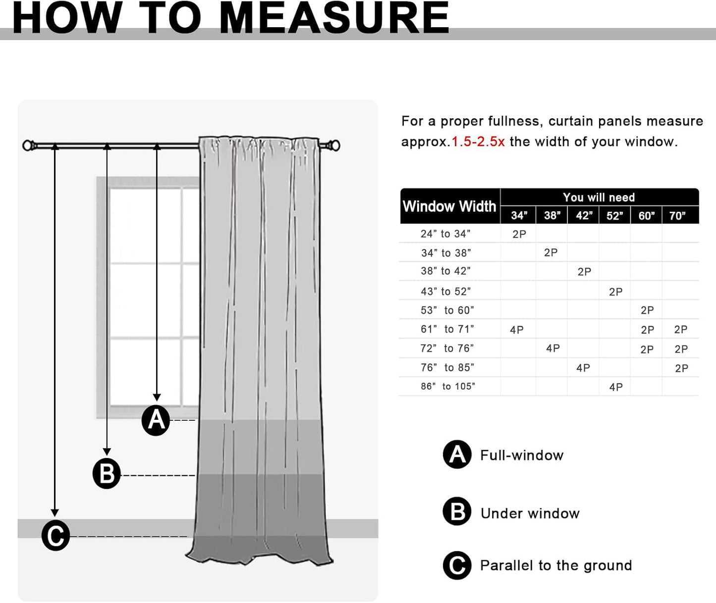 Halloween Blackout Curtains for Bedroom - Thermal Insulated Black Drapes, Room Darkening Rod Pocket Curtains for Living Room, Set of 2 Panels with Tiebacks, 38 X 54 Inches