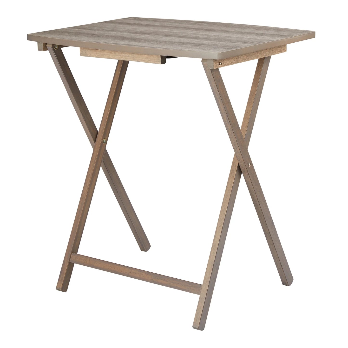 Indoor Oversized Single Folding Tray Table, Espresso, 26" X 23.6" X 17.7"