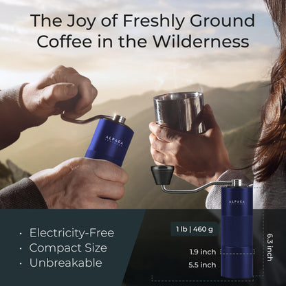 Manual Coffee Stainless Steel Blue Conical Burr Coffee Grinder Manual With