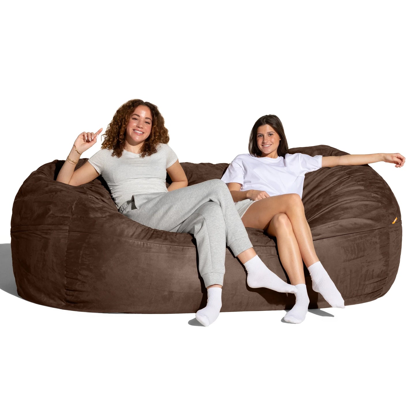 7 Foot Giant Bean Bag Sofa, Chocolate
